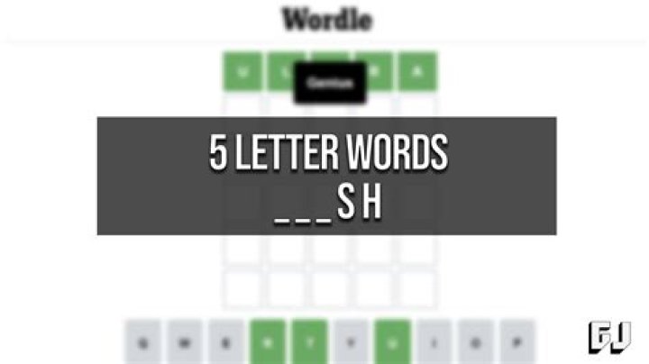 5 Letter Words Ending in SH – Wordle Game Help