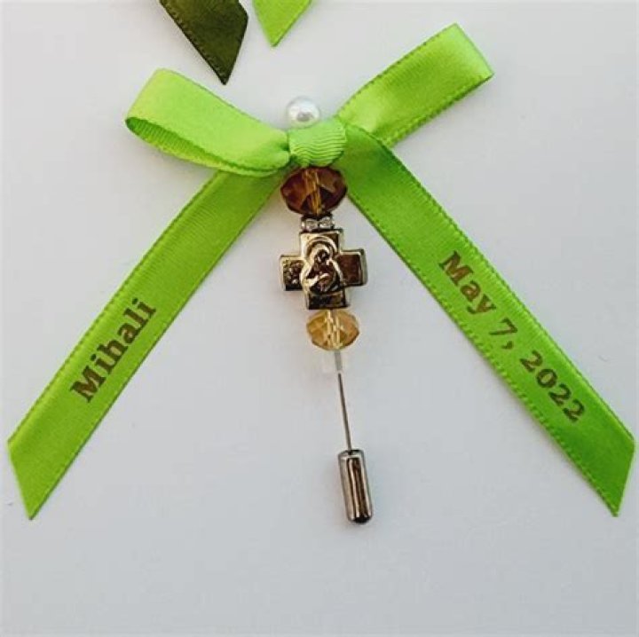 Athos Lapel Pin with Ribbon — Blessed Celebration