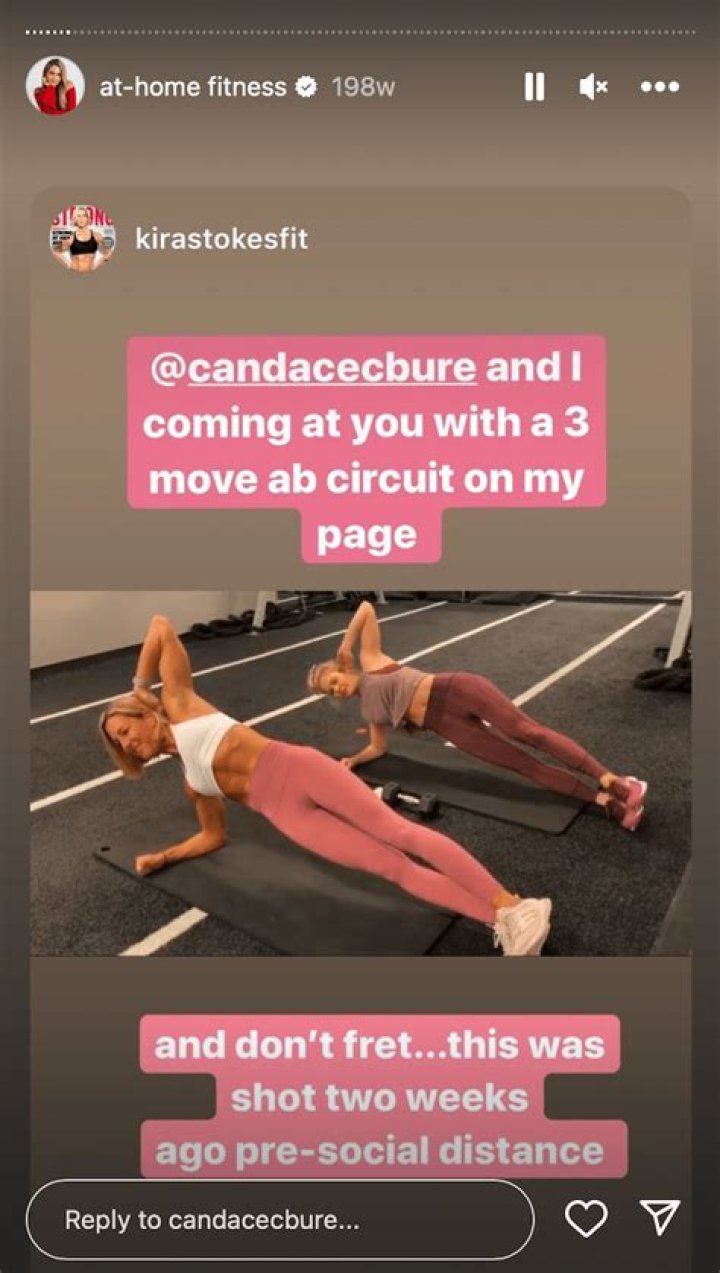 Candace Cameron Bure in Two-Piece Workout Gear Shares "Move of the Day"