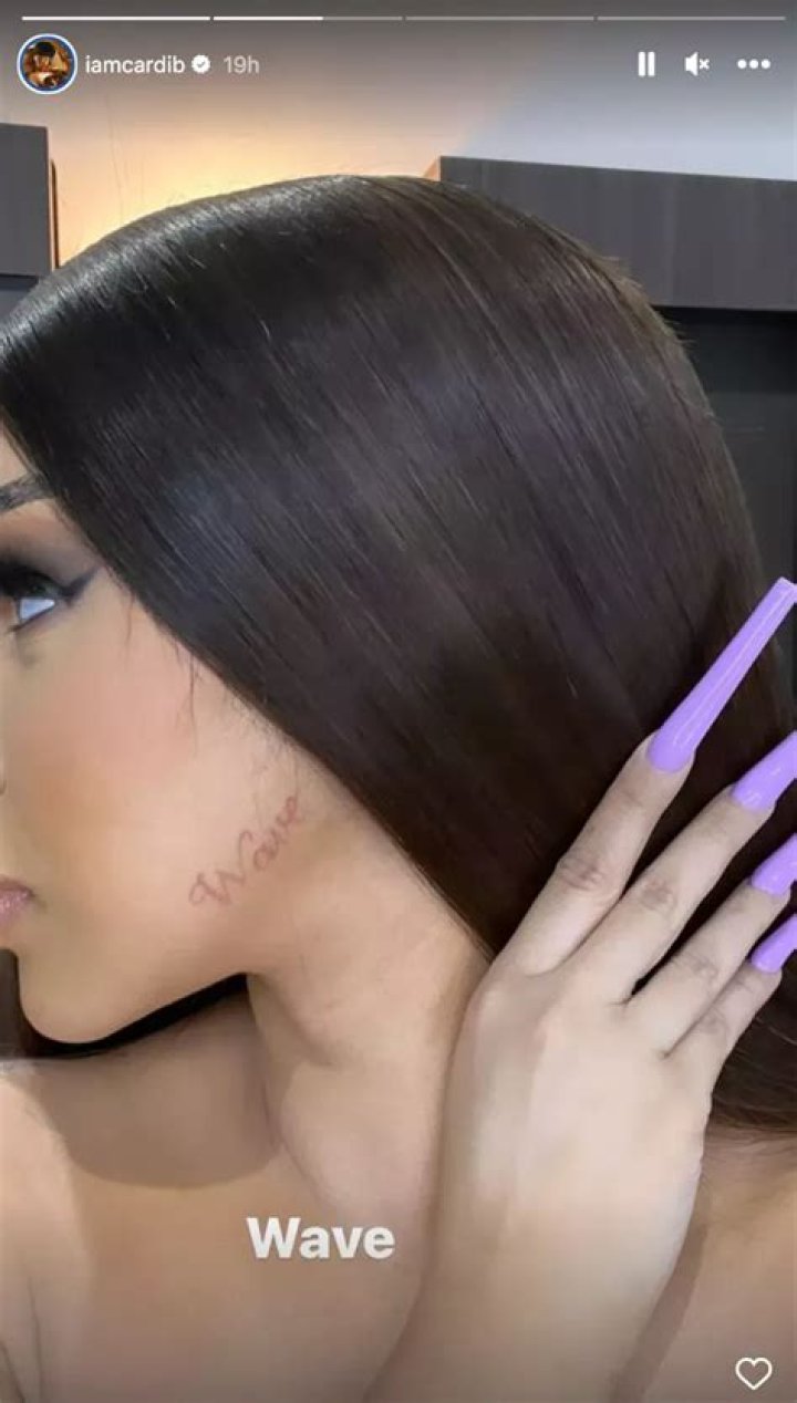 
Cardi B Shows Off Her Face Tattoo of Son Wave’s Name — See the Photo! 