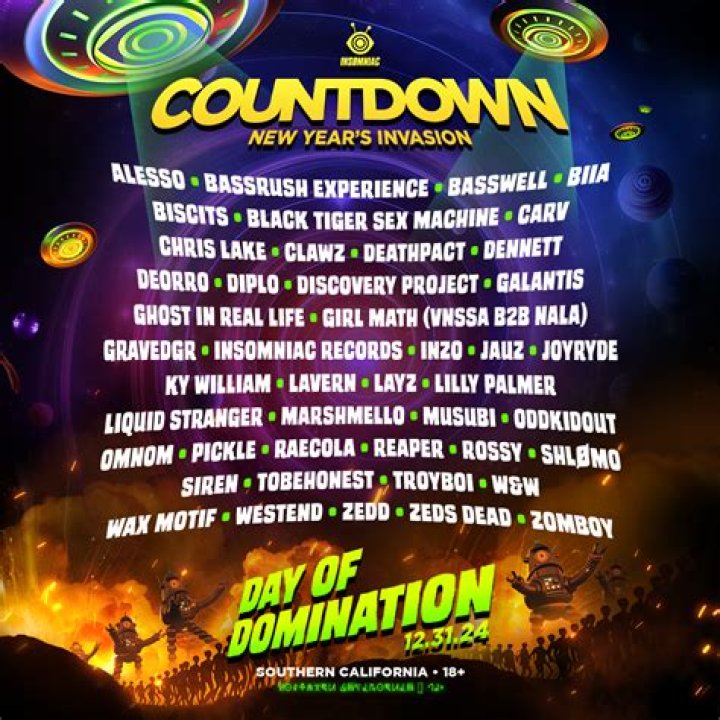 Diplo, Zedd And The Chainsmokers Top Countdown NYE Lineup