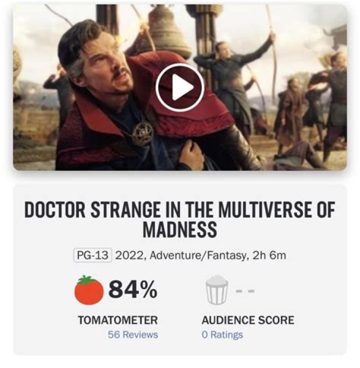 ‘Doctor Strange 2’ Rotten Tomatoes score drops below ‘Captain Marvel’