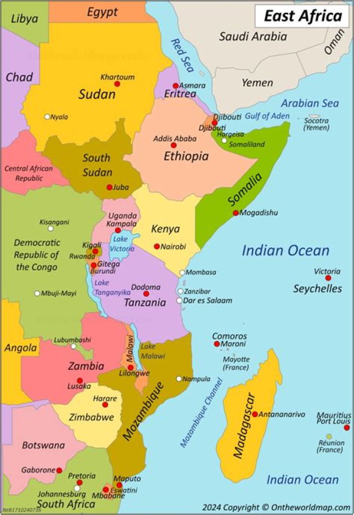 East African Countries: List of Countries in East Africa