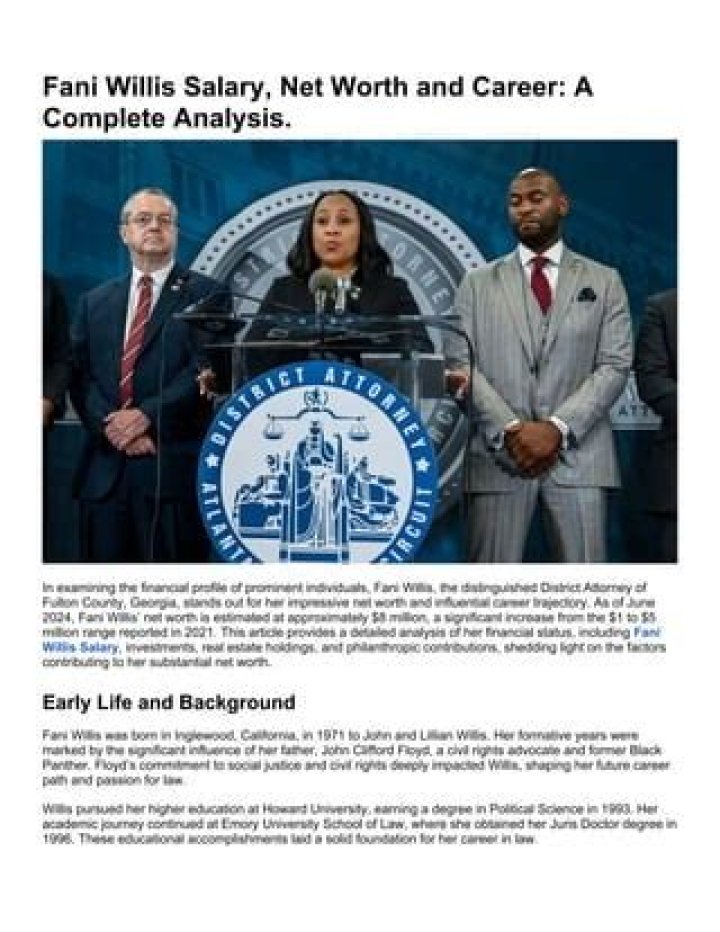 Fani Willis salary and net worth: How much does Fani Willis make?