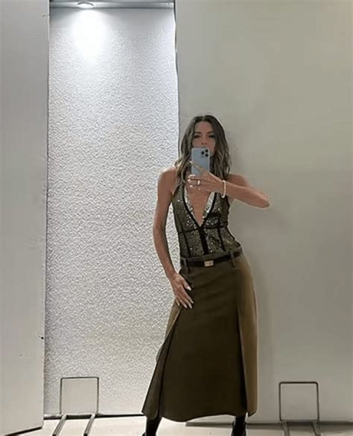 Fans Are Chatting About Victoria Beckham’s Revealing Mesh Top And Mermaid Bodysuit