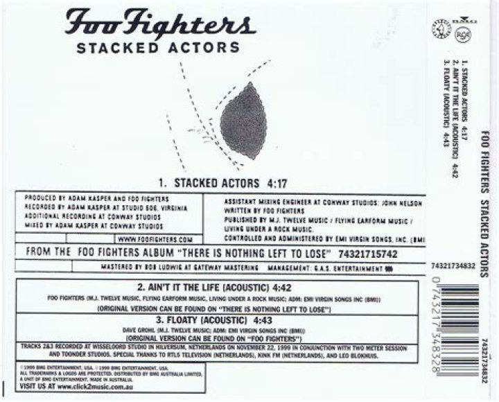 Foo Fighters’s
Stacked Actors Lyrics