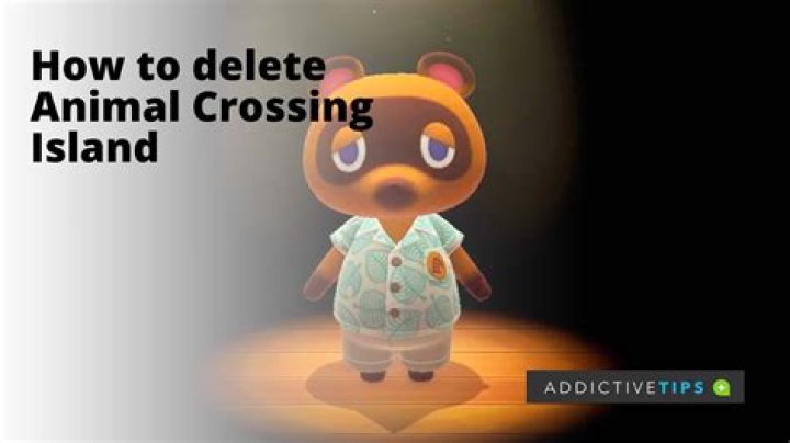 How to delete animal crossing island