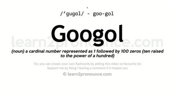 How to pronounce googol