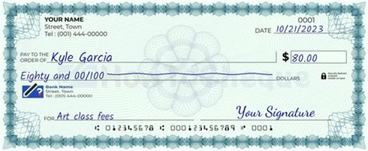 How to write 80 on a check