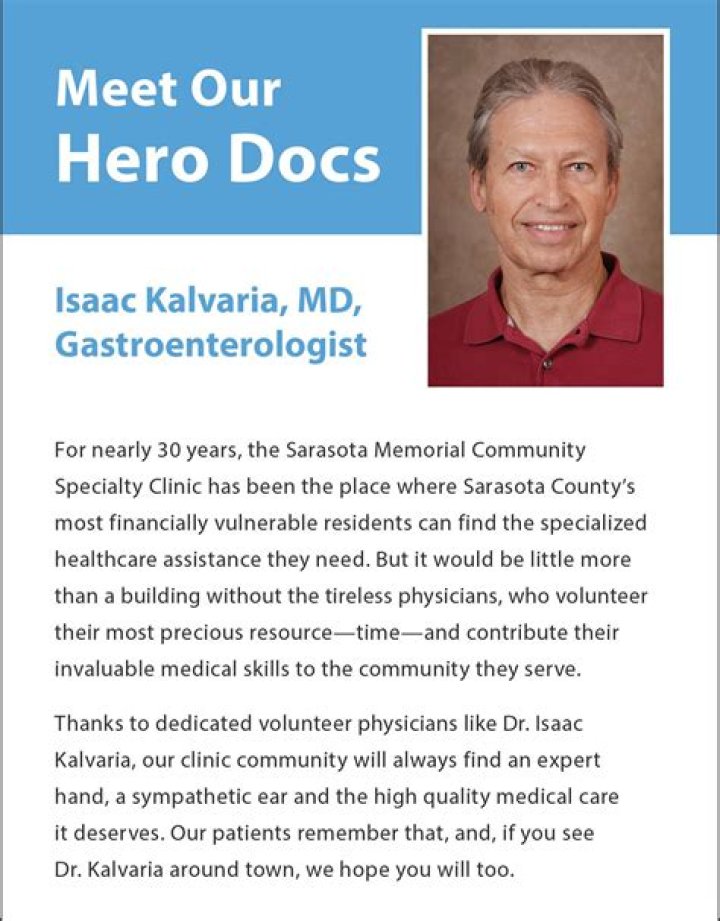 Dr. Isaac Kalvaria, MD – Sarasota, FL