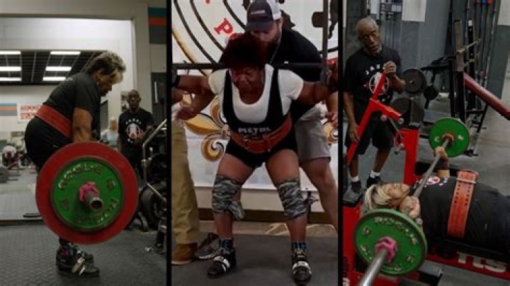 Who are American powerlifter's wife and children?