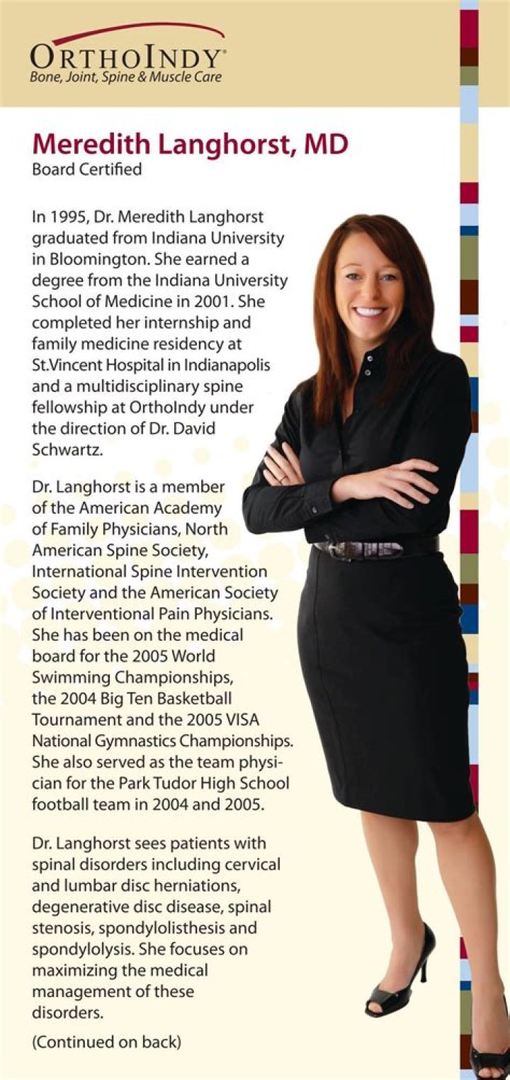 Dr. Meredith Langhorst, MD – Indianapolis, IN