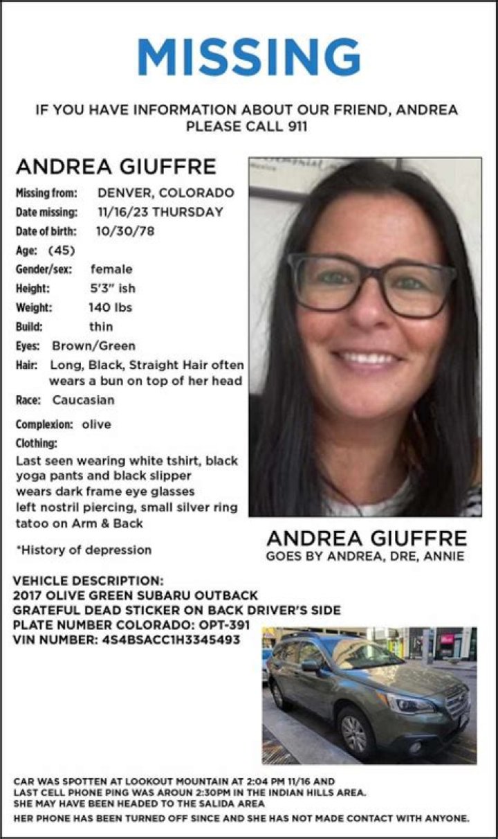 Missing Colorado Andrea Giuffre Update 2023