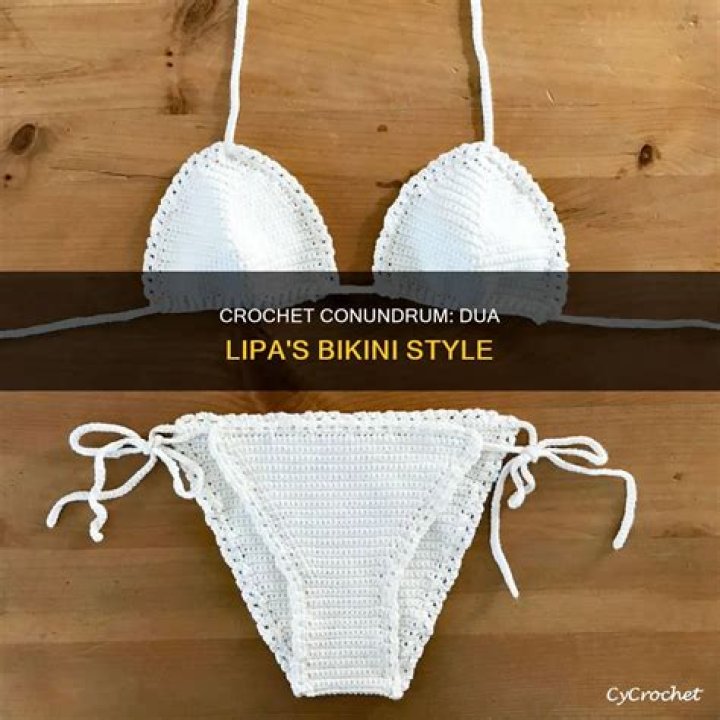 Dua Lipa Rocks Crochet Bikini Poolside — Celebwell