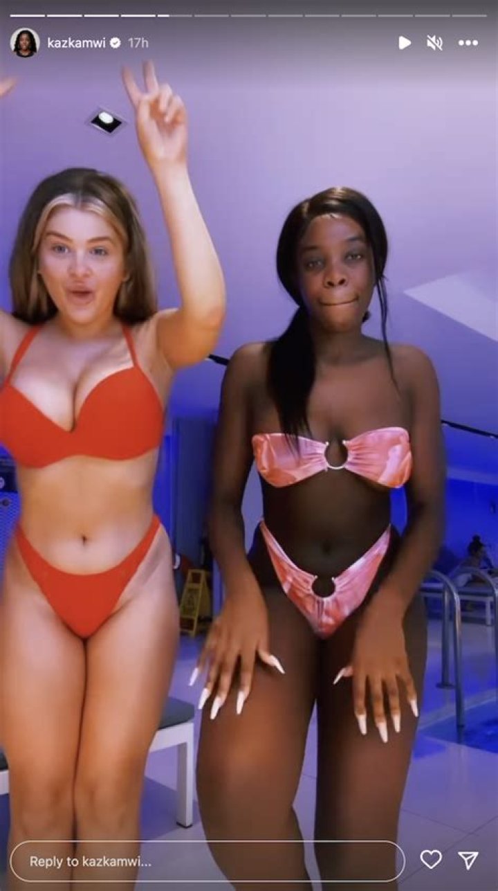 Kaz Kamwi in Bathing Suit Poses With Liberty Poole — Celebwell