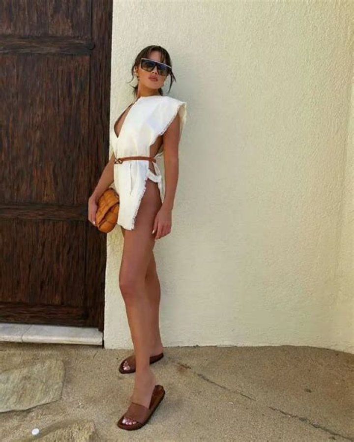 Olivia Culpo Wears A Poncho Without Pants — See The Look