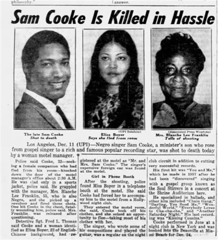 Sam Cook cause of death: How did Sam Cooke die?