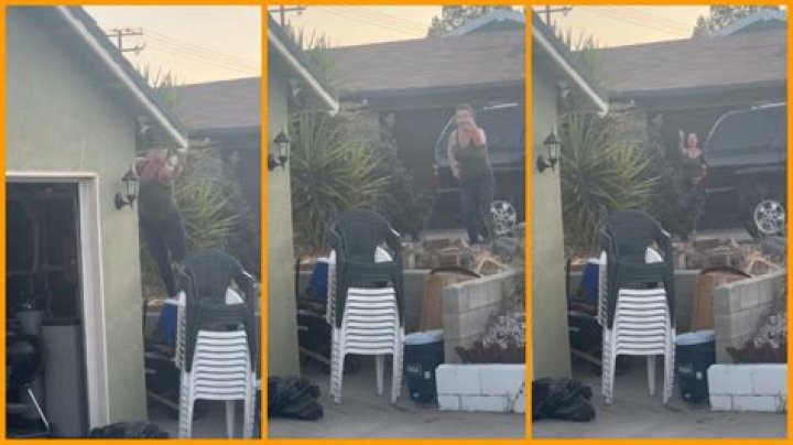 ‘That’s property damage’: Security-phobic Karen furiously rips camera off neighbor’s house