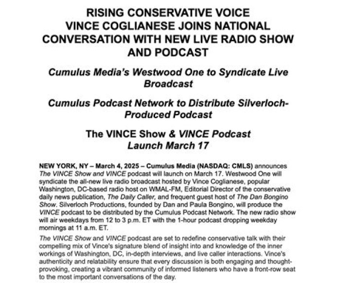 Vince Coglianese Wikipedia: Facts To Know About The Radio Show Host