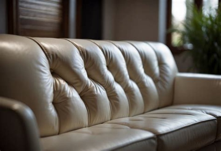 What causes white spots on leather furniture