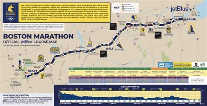
What is the Boston Marathon route? Where did the bombs explode in 2013? 