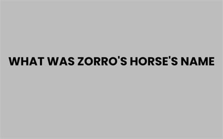 What was Zorro’s horse name? – Celebrity