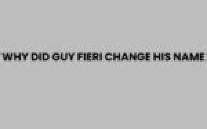 Why Did Guy Fieri Change His Name? – Celebrity